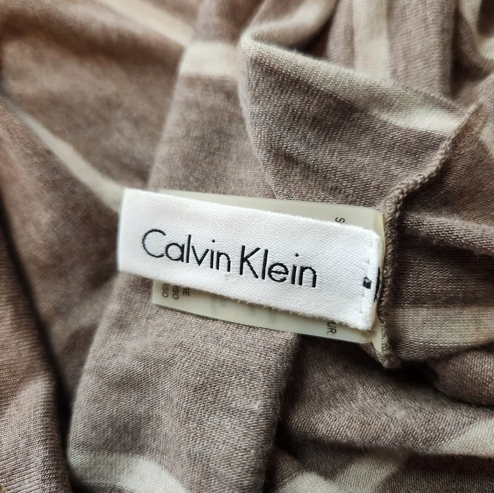 Calvin Klein Striped Infinity Scarf